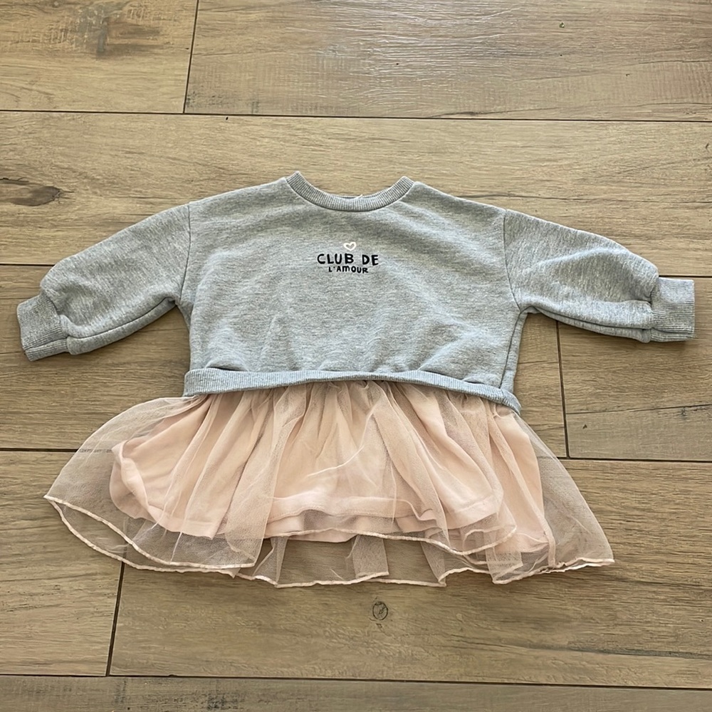 ZARA Sweatshirt dress with tutu